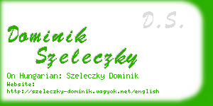 dominik szeleczky business card
